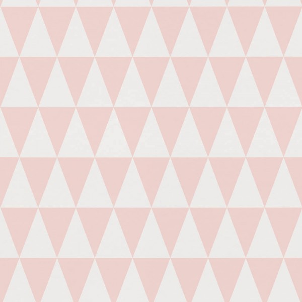 non-woven wallpaper triangles pink