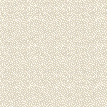 kleine Formen Blätter Tapete beige und weiß Mondobaby Rasch Textil 113026