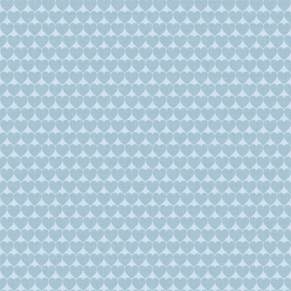 Blue wallpaper heart Mondobaby Rasch Textil 113041