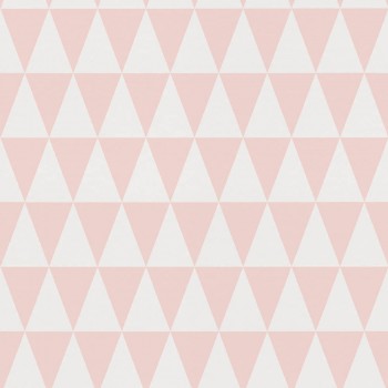 non-woven wallpaper triangles pink