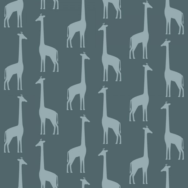 Wallpaper dark-blue giraffes