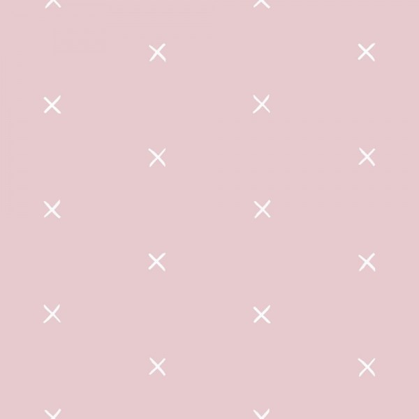 Wallpaper pink white crosses