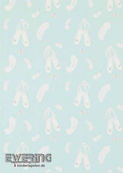 Baby blue ballet wallpaper