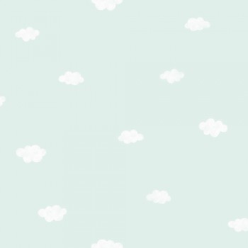 Wallpaper non-woven mint blue clouds Rose & Nino RONI29756549