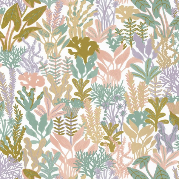 Pink Gold Green Plants Wallpaper Sea You Soon SYO102757452