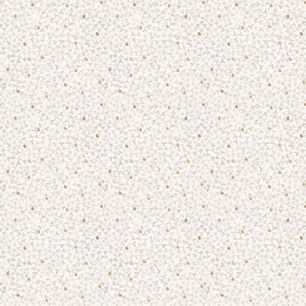 Beige non-woven wallpaper fine clover leaves Grönhaga Rasch Textil 028010