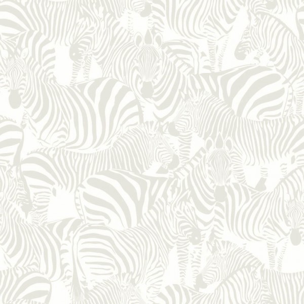 Wallpaper zebras cream shining