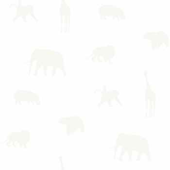 Wallpaper animals shining cream