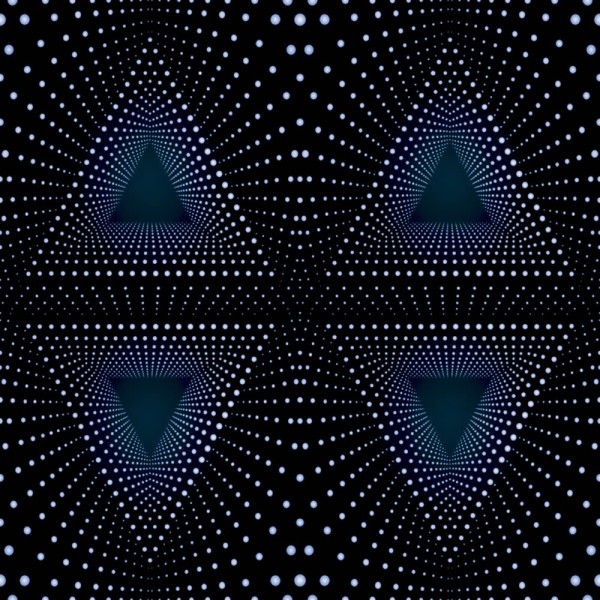 Non-woven wallpaper triangles dots dark blue Smita Good Vibes