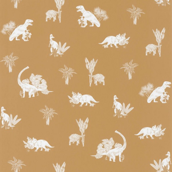 Wallpaper non-woven ocher dinosaur Our Planet OUP101932112