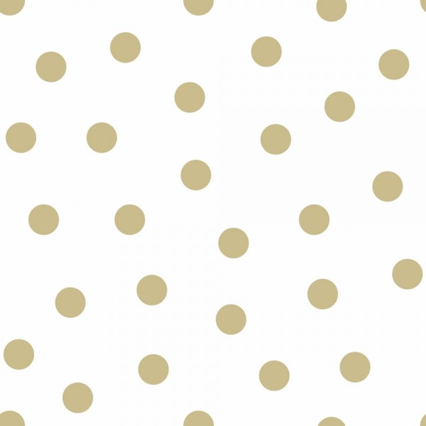 Wallpaper white gold dots