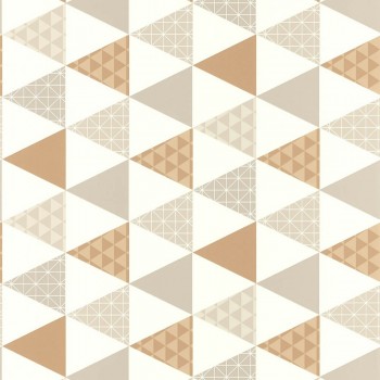 Texdecor Caselio - Tonic 36-TONI69441407 grey-brown triangles non-woven wallpaper