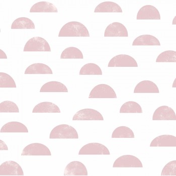 Wallpaper semicircles pink