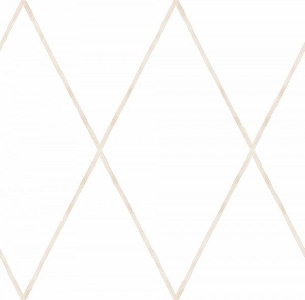 Paper-backing wallpaper beige lines diamonds white Ohlala 335730