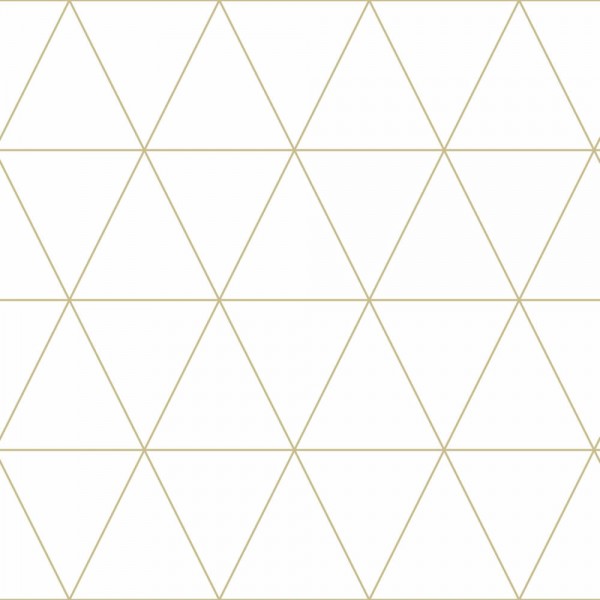 Wallpaper graphic triangles gold cream