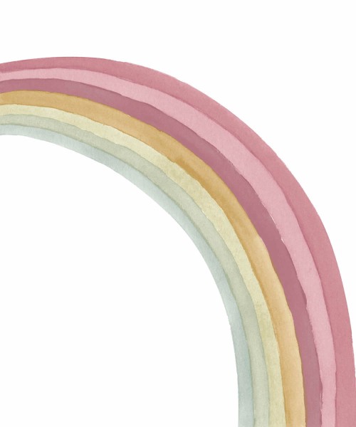 Large rainbow pink mural Bambino XIX Rasch 253269