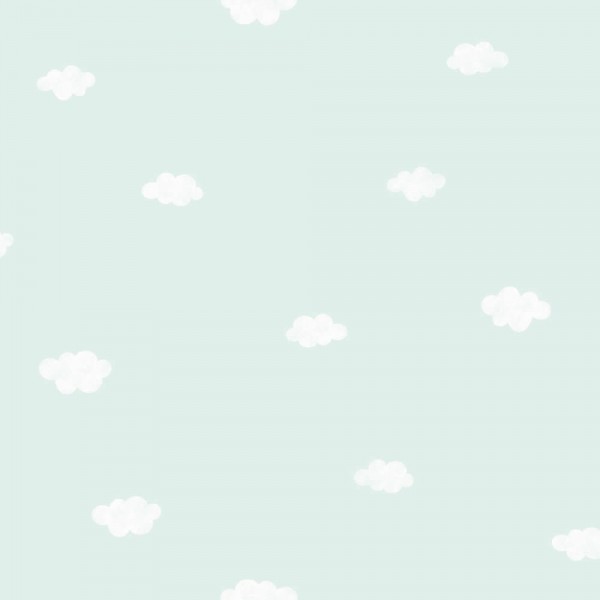 Wallpaper non-woven mint blue clouds Rose & Nino RONI29756549