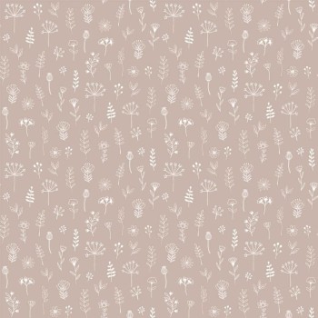 SALE 1 Rolle Comic Blumen Tapeten rosa beige Woodland Rasch Textil 039280