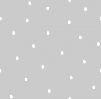 Paper-wallpaper light-gray white dots of color Ohlala 336020