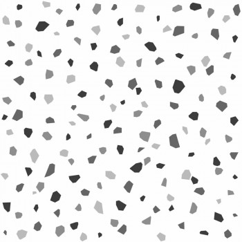 Wallpaper grey terrazzo tiles