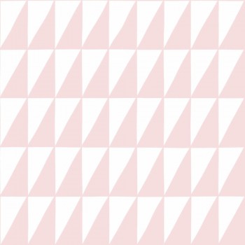 Wallpaper pink white triangles