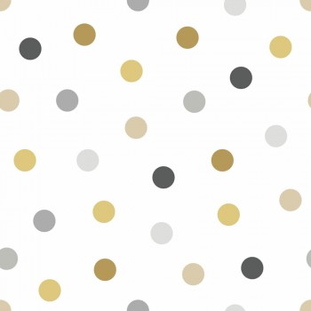 Wallpaper ocher dots