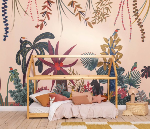 Exotic Jungle Pink Mural LGG104494703