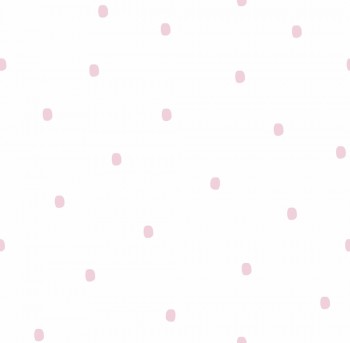 Paper-wallpaper white pink dots of color Ohlala 335920