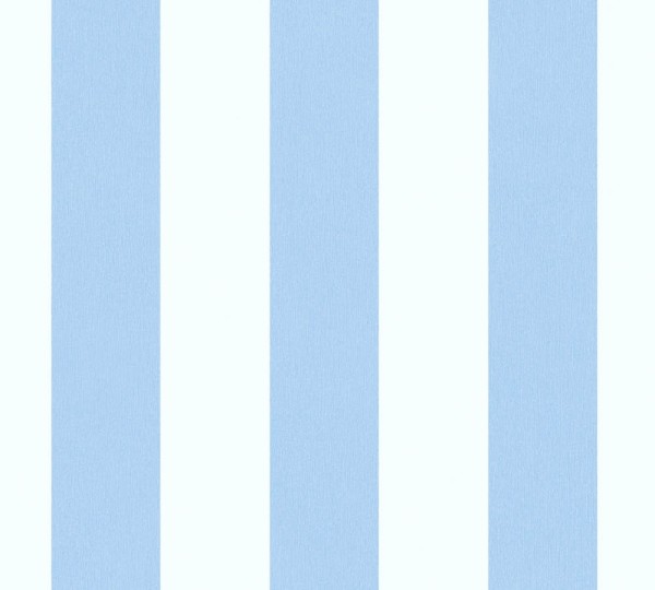 colored stripes non-woven wallpaper blue and white Little Love AS Creation 381485