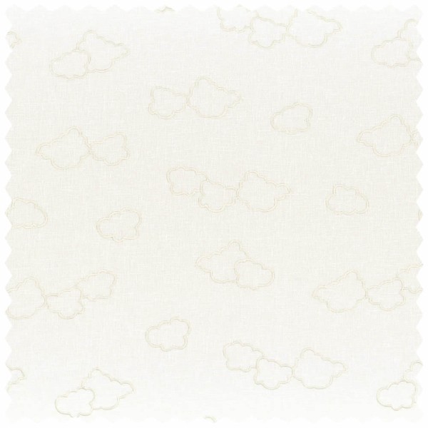 Decorative fabric white clouds embroidered Rose & Nino 45590144