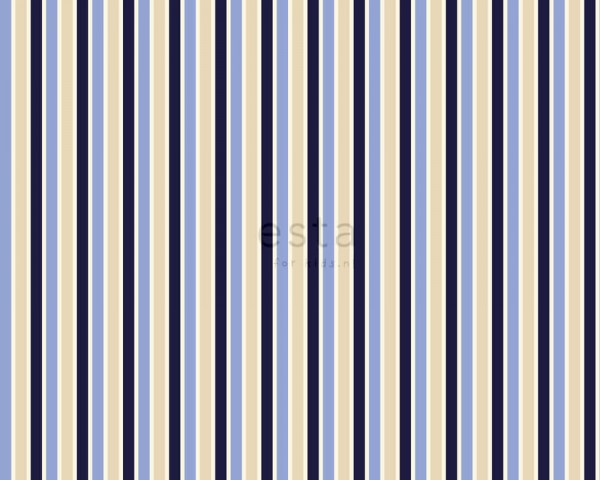 stripes Decoration Fabric Children's Room Blue