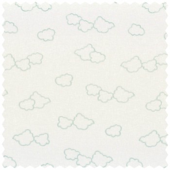 Gestickte Wolken Mint Dekostoff Rose & Nino 45590207