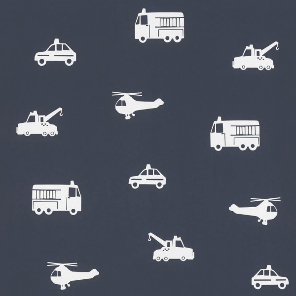 toy dark blue non-woven wallpaper