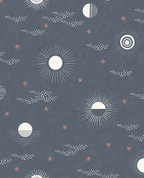 clouds and stars sky non-woven wallpaper blue Explore Eijffinger 323085