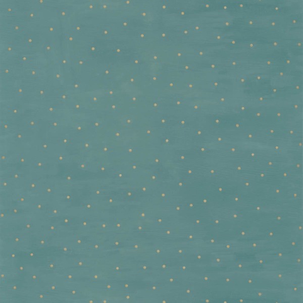 Non-woven wallpaper green golden dots Caselio Imagination