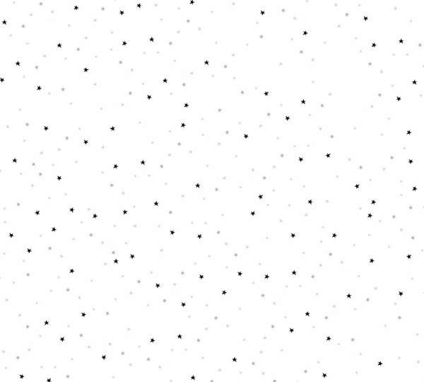 sweet dreams little stars wallpaper white, blue and black Little Love AS Creation 381231