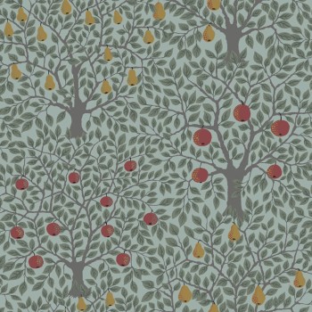 Forest green non-woven wallpaper forest motifs Grönhaga Rasch Textil 133014