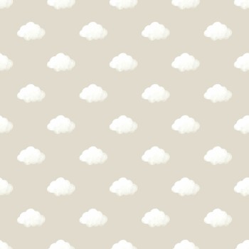 Vliestapete Wolken Himmel beige 014832