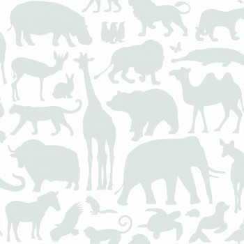 Wallpaper animals mint-green