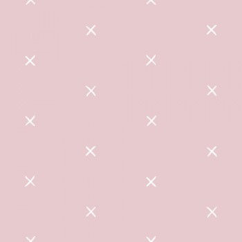 Wallpaper pink white crosses