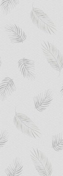 Mural non-woven gray leaves zigzag pattern Sofie & Junar INK7642