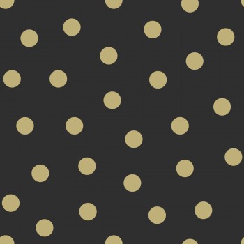 Wallpaper dots black gold