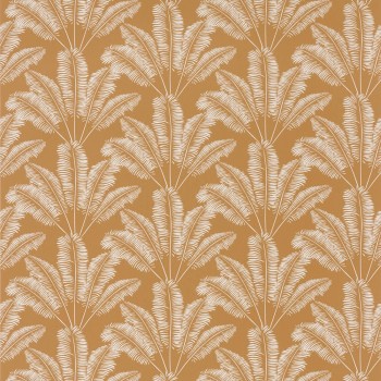 Non-woven wallpaper ocher leaves Our Planet OUP101942124